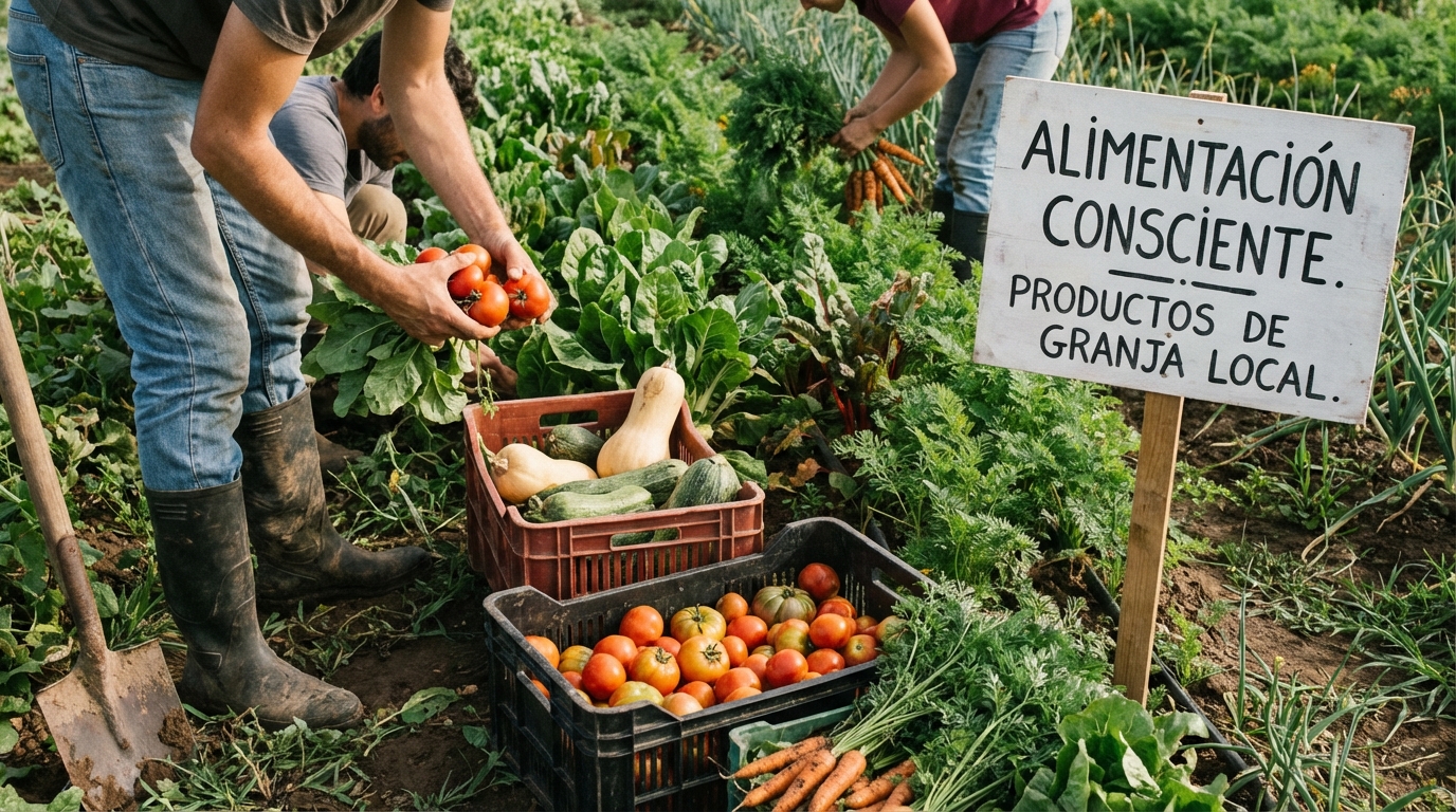 Productos de granja local como base de una alimentación consciente